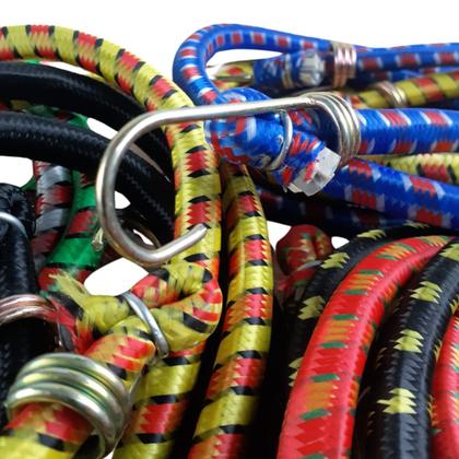 Imagem de Kit C/2 Extensor Elástico 115cm Bagageiro Carga Moto Bicicleta