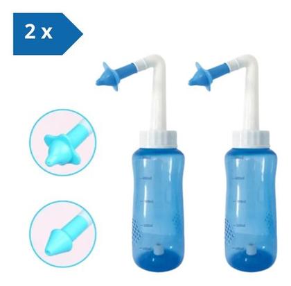 Imagem de Kit C/ 2 Higienizador Lavagem Nasal Ducha Garrafa 300ml 
