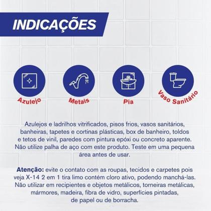 Imagem de Kit c/ 2 Limpador de Banheiro com Cloro Ativo X-14 Veja