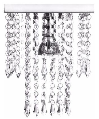 Imagem de Kit C/ 2 Lustres De Cristal Acrílico Para Sala De Estar E Jantar, Com 25Cm De Altura