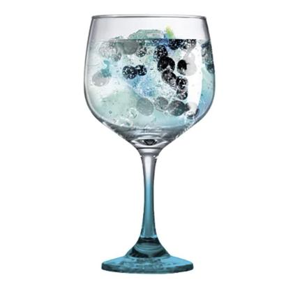 Imagem de Kit c/2 Luva de Taça de Vidro Gin Club Haste Azul 690ml - Ruvolo