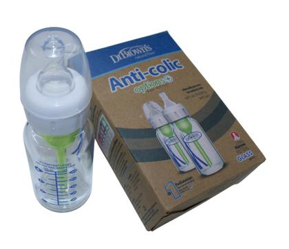 Imagem de Kit c/ 2 mamadeiras de vidro Dr. Browns - Anti Colic - 120ml - Bico 1 (0-6 meses)