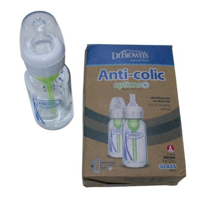 Imagem de Kit c/ 2 mamadeiras de vidro Dr. Browns - Anti Colic - 120ml - Bico 1 (0-6 meses)