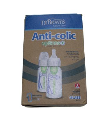 Imagem de Kit c/ 2 mamadeiras de vidro Dr. Browns - Anti Colic - 120ml - Bico 1 (0-6 meses)