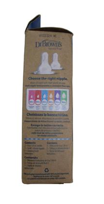 Imagem de Kit c/ 2 mamadeiras de vidro Dr. Browns - Anti Colic - 120ml - Bico 1 (0-6 meses)