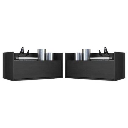 Imagem de Kit C 2 Mesas De Cabeceira 80 Cm Suspensa