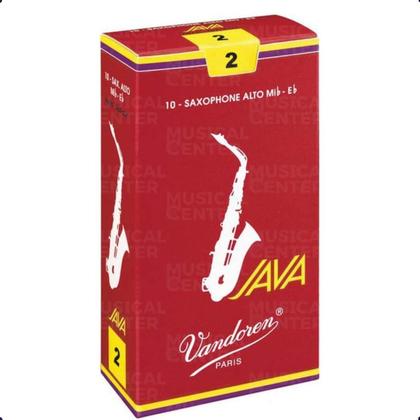 Imagem de Kit c/ 2 palhetas java red cut n.2 p/sax alto sr262r vandoren