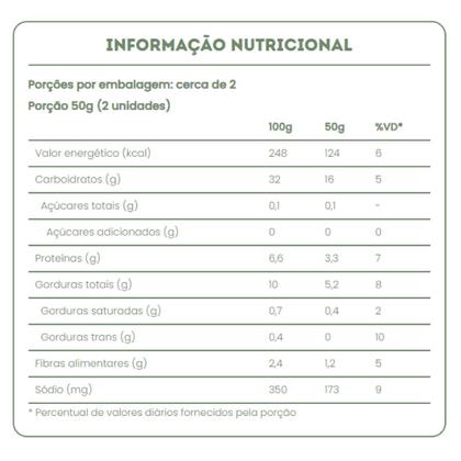 Imagem de Kit c/ 2 Pão de Queijo Vegano de Tempê Sem Lactose 250g