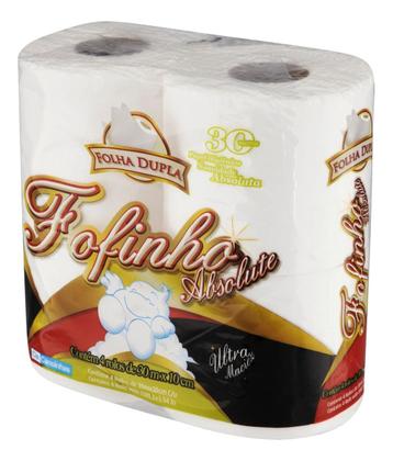 Imagem de Kit c/ 2 Papel higienico Fofinho Absolute 30 m de 4 rolos