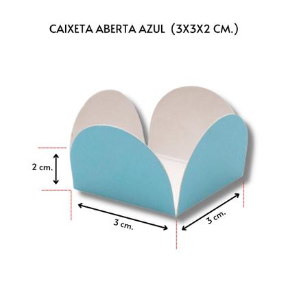 Imagem de Kit C/ 2 Pcts. De Forminhas Caixeta Azul Em Pétalas P/ Doces Docinhos Finos C/ 50 Un.