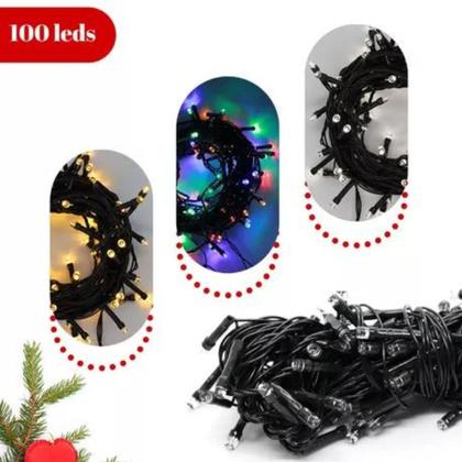 KIT C/2 Pisca Pisca Luz De Natal 220V 10mt Led Branco Enfeite - Elite Imagem de KIT C/2 Pisca Pisca Luz De Natal 220V 10mt Led Branco Enfeite