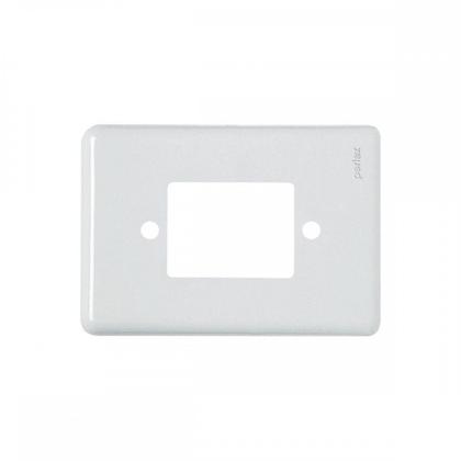 Imagem de Kit C/2 - Placa Perlex Branca 4X2 (3 Saida Ou 1 Saida+Tomada  ..