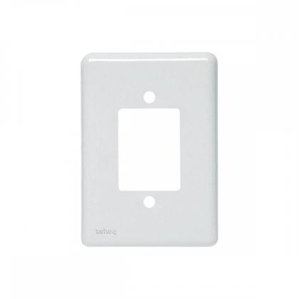 Imagem de Kit C/2 - Placa Perlex Branca 4X2 (3 Saida Ou 1 Saida+Tomada  ..