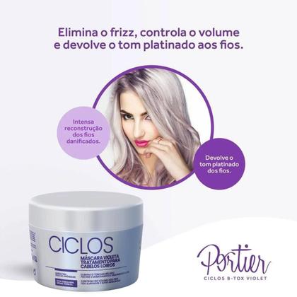 Imagem de Kit C/2 Portier Ciclos B-tox Violet Matizadora 250g Original