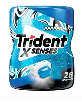 Kit c/ 2 Pote Chiclete Trident Hortela Peppermint X Senses - Mondelez Imagem de Kit c/ 2 Pote Chiclete Trident Hortela Peppermint X Senses