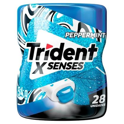 Kit c/ 2 Pote Chiclete Trident Hortela Peppermint X Senses - Mondelez Imagem de Kit c/ 2 Pote Chiclete Trident Hortela Peppermint X Senses
