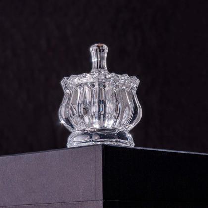 Imagem de Kit c/ 2 Potiches Decorativo Porta Objetos de Cristal com Pé Pumpkin 11x8,5cm Lyor