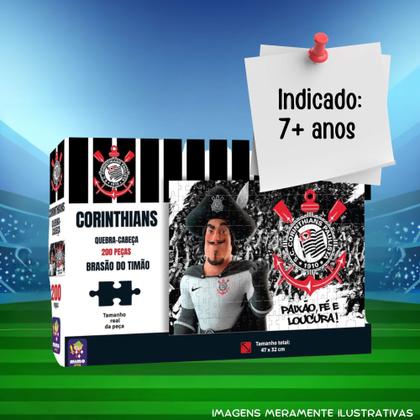 Imagem de Kit c/ 2 QuebraCabeças Puzzle Coleção Futebol Corinthians 200 Peças Mimo Toys