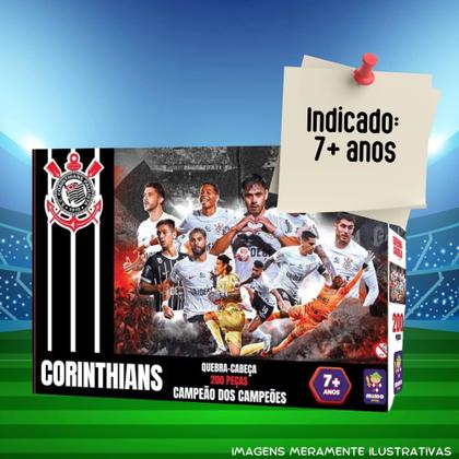 Imagem de Kit c/ 2 QuebraCabeças Puzzle Coleção Futebol Corinthians 200 Peças Mimo Toys