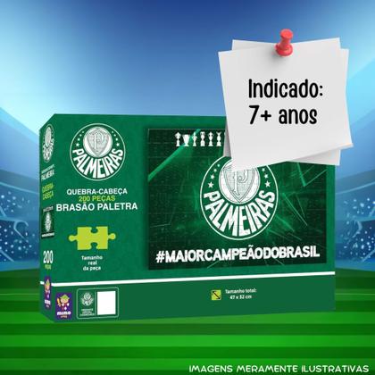 Imagem de Kit c/ 2 QuebraCabeças Puzzle Coleção Futebol Palmeiras 200 Peças Mimo Toys