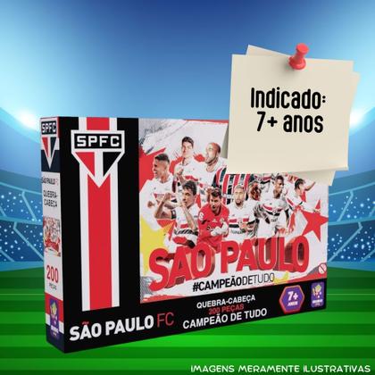 Imagem de Kit c/ 2 QuebraCabeças Puzzle Coleção Futebol São Paulo 200 Peças Mimo Toys