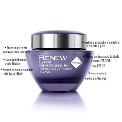 Imagem de Kit C 2 Renew Platinum Dia + Noite 55 Anos Creme Facial