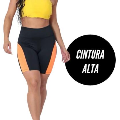 Imagem de Kit c/ 2 SHORTS LEG Legging REDINHA Cintura Alta Fitness Treino Casual Corrida Academia 1035