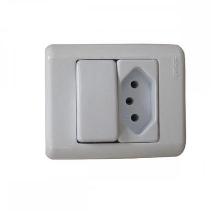 Imagem de Kit C/2 - Sistema Perlex Branca (1 Simples+Tomada 10A) 30...