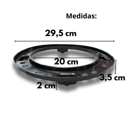 Imagem de Kit c/2 Suportes de Botijão Gás Sem Roda Preto