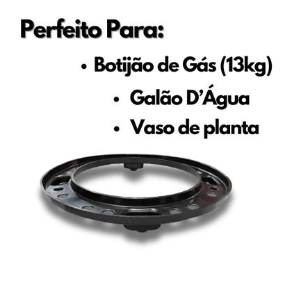 Imagem de Kit c/2 Suportes de Botijão Gás Sem Roda Preto