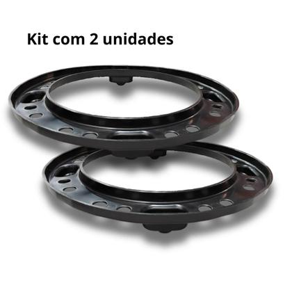 Imagem de Kit c/2 Suportes de Botijão Gás Sem Roda Preto