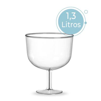 Imagem de kit C/2 Taça Tropical Acrilico Transparente 1,3 Litros Média
