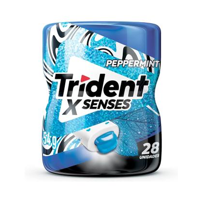 Kit c/2 Trident X Senses 6X54G Hortelã Peppermint - Mentos Imagem de Kit c/2 Trident X Senses 6X54G Hortelã Peppermint