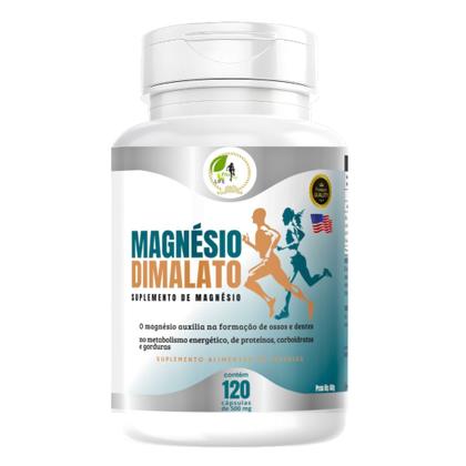 Imagem de KIT C/2 Un. Mag nési o Di ma lato puro 120 Capsulas 500mg  Fits Life