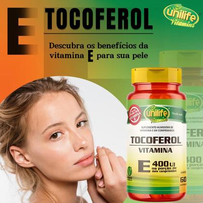 Imagem de KIT C/2 Un. Vitamina E Tocoferol 60 Cápsulas 1000mg 400 Ui - Unilife