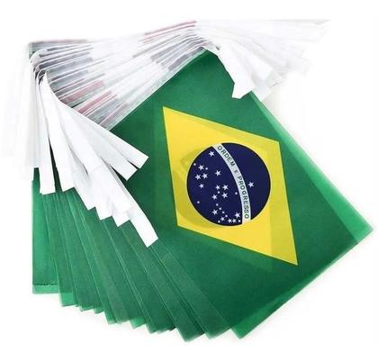 Imagem de Kit C/ 2 Varal Bandeira Do Brasil 40 Bandeirinhas