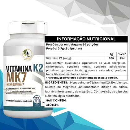 Imagem de Kit C/2 Vitamina K2 Menaquinona 7 Mk7 350mg -  Fits Life 