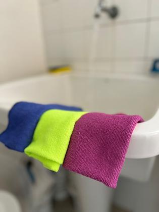 Imagem de Kit c/20 panos de Microfibra 33x53cm Limpeza Cores Sortidas