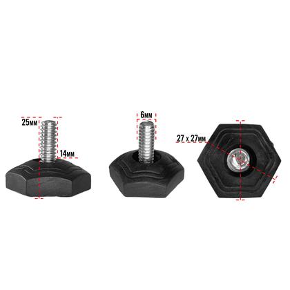 Imagem de Kit C/ 20 Sapata Pé Nivelador Para Móveis com Bucha 10mm Regulavel Para Armario Mesa 