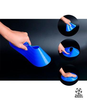 Imagem de Kit c/ 20 Unidades Cone Demarcatório Azul Chapéu Chinês