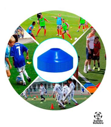 Imagem de Kit c/ 20 Unidades Cone Demarcatório Azul Chapéu Chinês