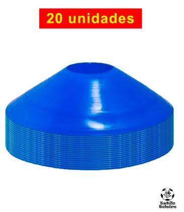 Imagem de Kit c/ 20 Unidades Cone Demarcatório Azul Chapéu Chinês