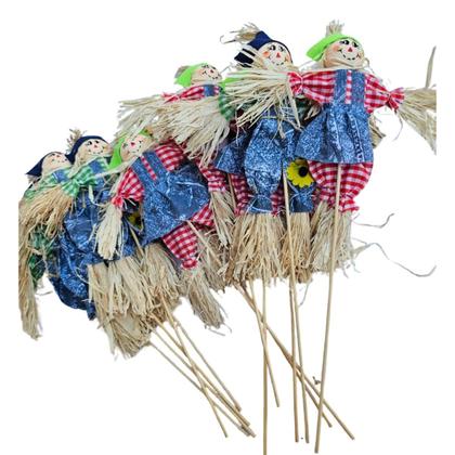 Imagem de Kit c/24 Espantalho Decoração Festa Junina 39cm palito 70637