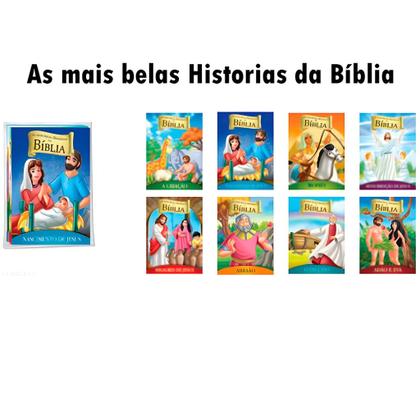 Imagem de Kit C/ 24 livrinhos bíblicos - Histórias Biblicas + Amiguinhos do Criador + Turminha Paraíso