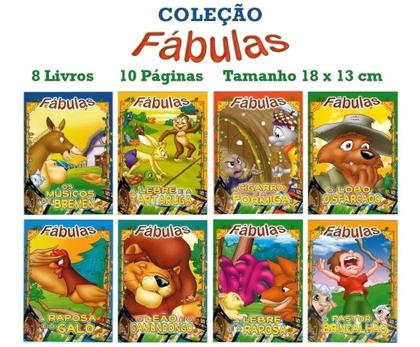 Imagem de Kit C/ 24 Livrinhos - Coleções Clássicos Divertidos + Fábulas + Fazendinha Do Seu Lobato
