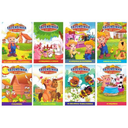 Imagem de Kit c/ 24 livros fazendinha, fábulas e classicos divertidos