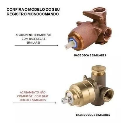Imagem de Kit C/3 Acabamento Mono Comando Diamante Registro Deca Preto