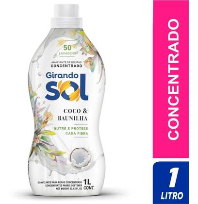 Imagem de Kit c/ 3 Amaciante Coco & Baunilha Girando Sol 1L