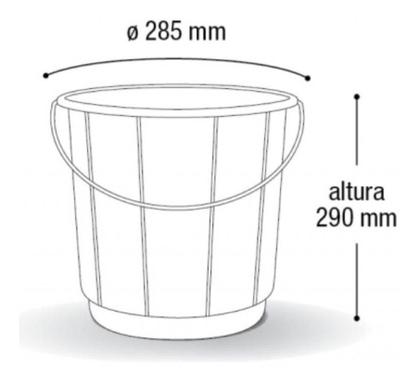Imagem de Kit c/ 3 Balde Plastico De 15 Litros Com Alca De Metal