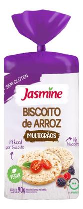 Imagem de Kit c/ 3 Biscoito de Arroz Multigraos Jasmine 90g